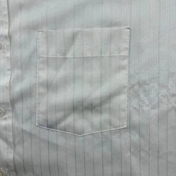 Vintage Arrow Kent Short Sleeve Shirt Mens 17.5 60s 70s Striped Skate Grunge - Picture 6 of 8